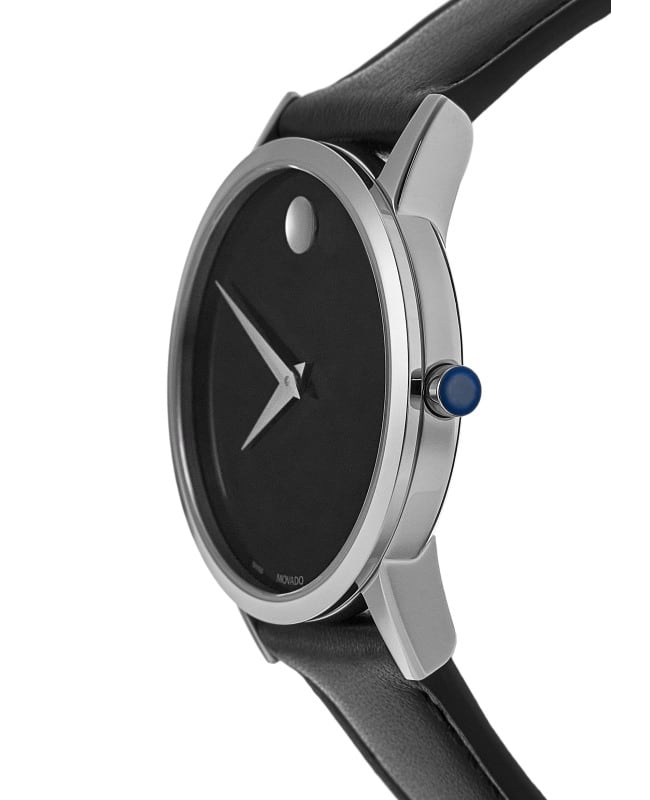 Movado Museum Classic Black Dial Leather Strap Women s Watch 0607583