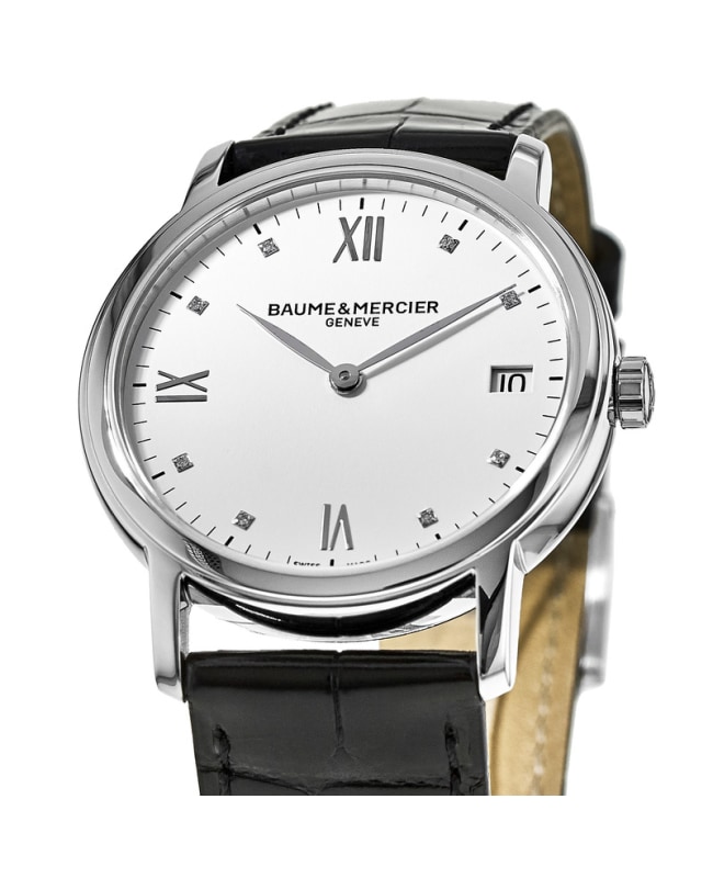 Baume and mercier classima white diamond dial ladies watch 10146 shop