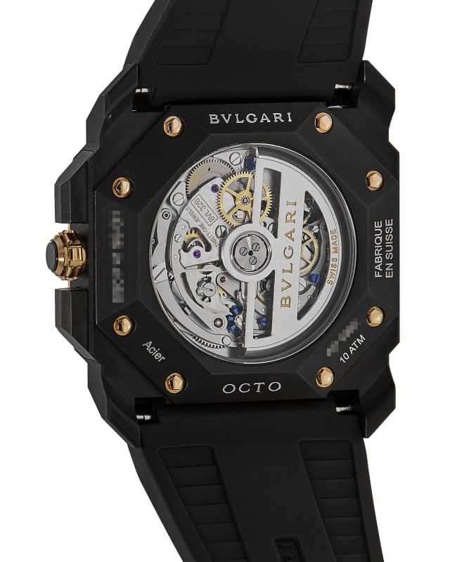 Bulgari Octo Velocissimo Automatic Black Steel Rubber Strap Bulgari Octo Velocissimo Automatic Black Steel Rubber Strap