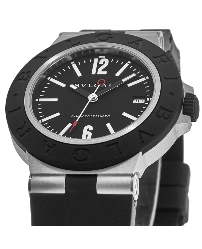Bulgari Aluminium Black Dial Rubber Strap Men's Watch 103445 Bulgari Aluminium Black Dial Rubber Strap Men's Watch 103445