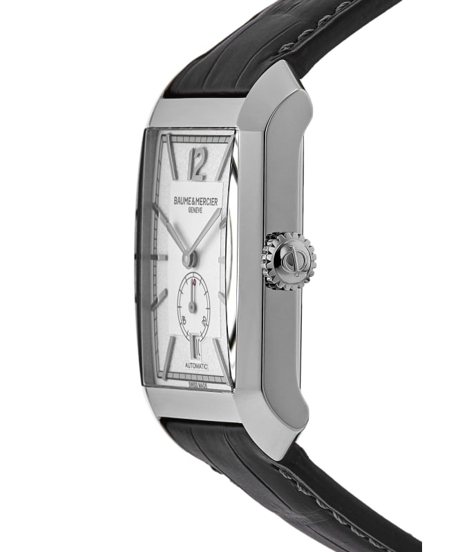 Baume Mercier Hampton Automatic Silver Dial Leather Strap Men's