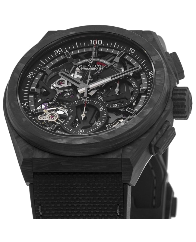 Zenith Defy Black Carbon Automatic Skeleton Dial Men's Watch  10.9000.9004/96.R921 