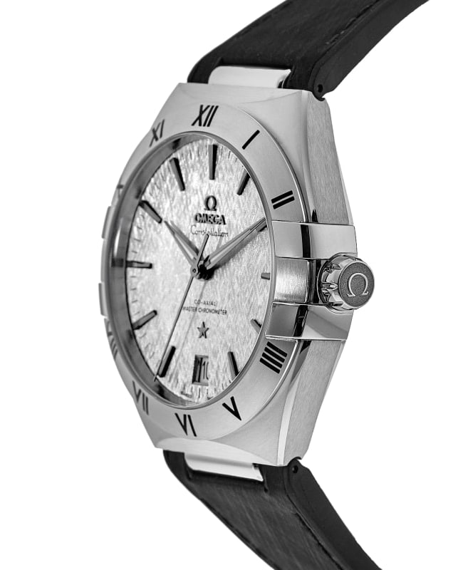 Omega Constellation Co Axial Master Chronometer Grey Dial Black