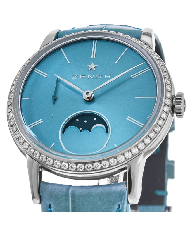 Zenith Elite Ultra Thin Lady Moonphase Turquoise Diamond Dial