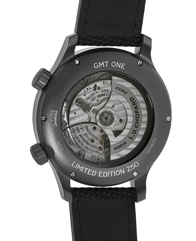 【送料無料ライン/39ショップ】 Edition Limited One GMT L.U.C Chopard Automatic Dial Black アクセサリー