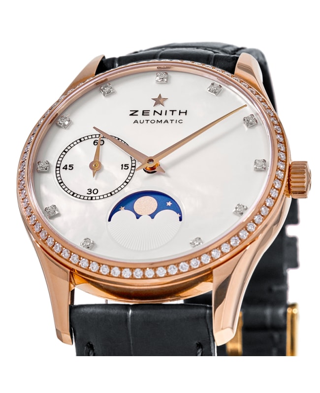 Zenith Heritage Automatic 18kt Rose Gold Diamond Women's Watch 