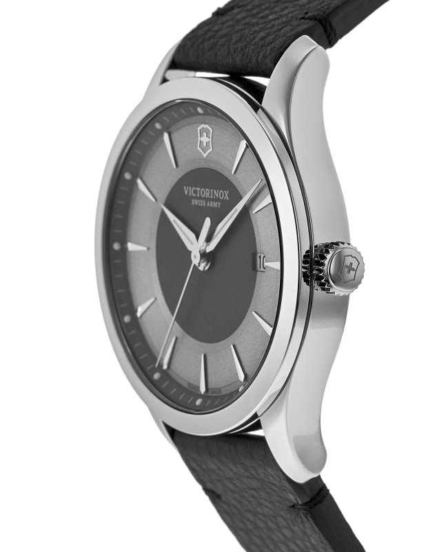 Victorinox Swiss Army Alliance Quartz Grey Dial Black Leather