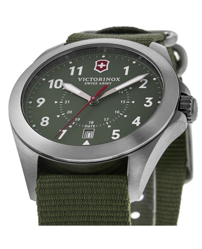 Victorinox Swiss Army Heritage Quartz Green Dial Nylon Strap Men s Watch 241966