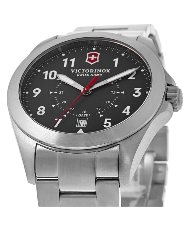 Victorinox Swiss Army Heritage Quartz Black Dial Steel Men's