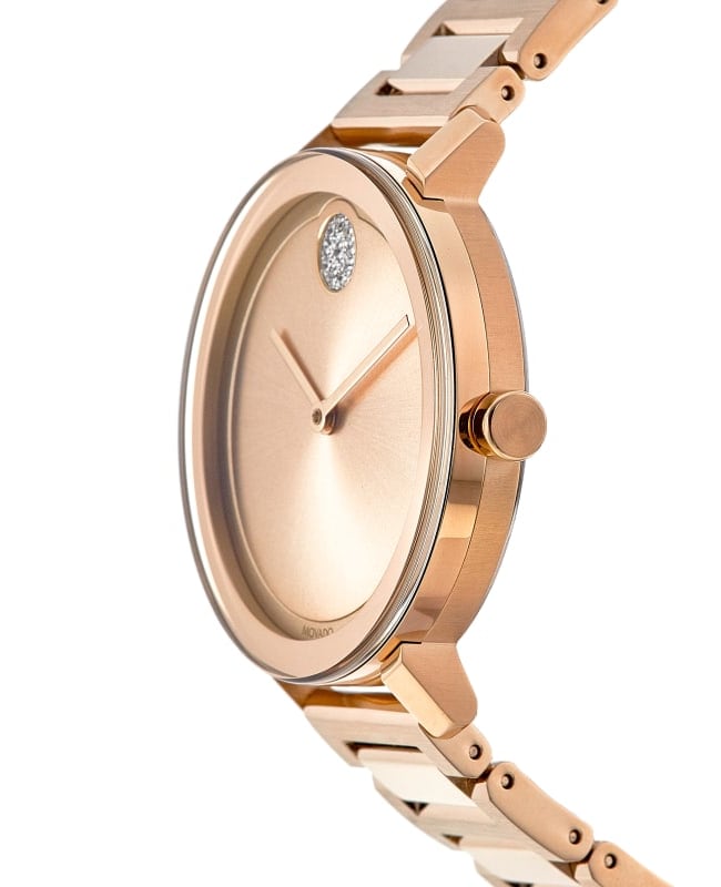 Movado bold evolution rose gold best sale