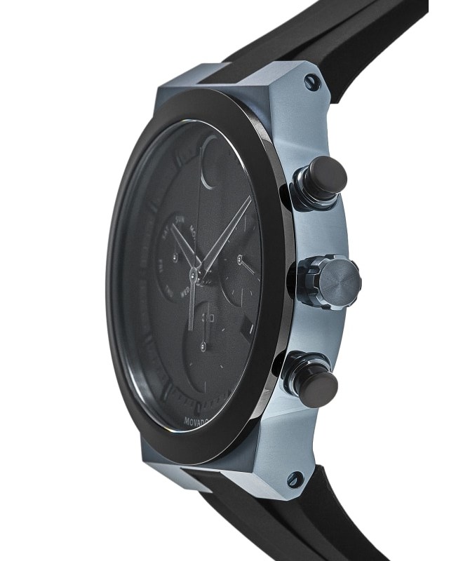 Movado Bold Fusion Black Chronograph Dial Black Silicone Movado Bold Fusion Black Chronograph Dial Black Silicone