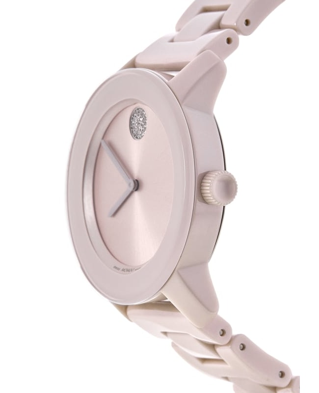 Movado Bold Ceramic Blush Dial Women s Watch 3600804 WatchMaxx