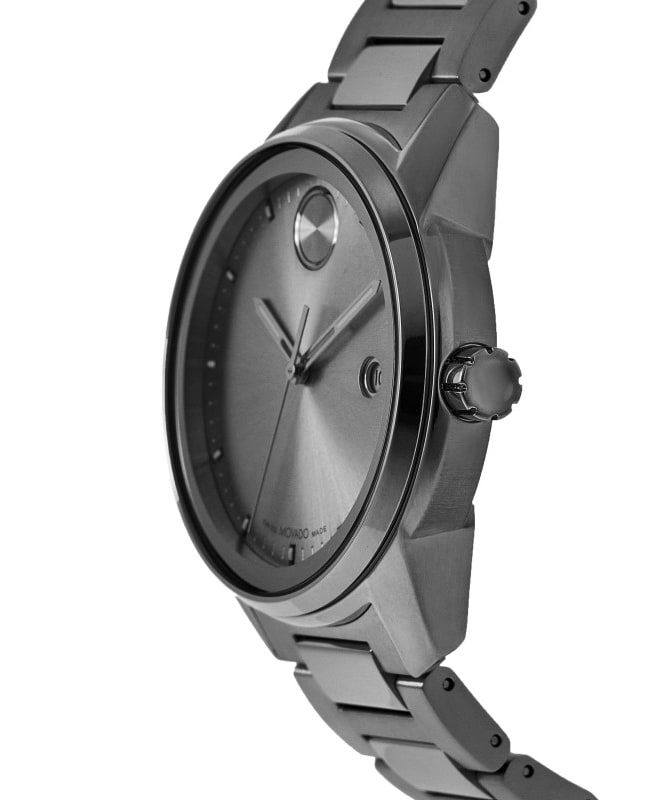 Movado Bold Verso Grey Dial Gunmetal Steel Men's Watch 3600860