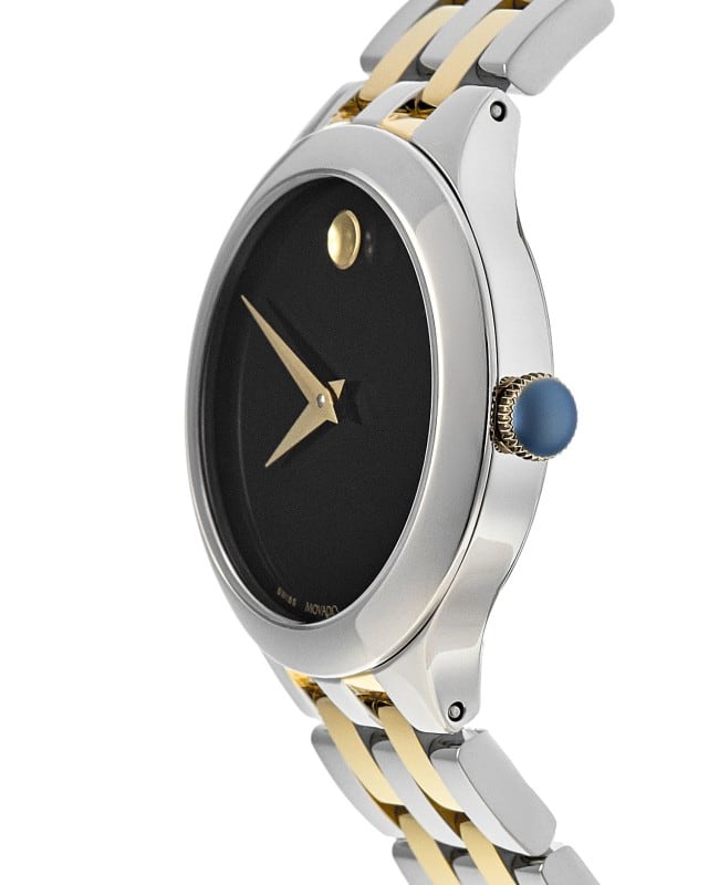 Movado Bold Black Steel Crystal Women's Watch 3600576