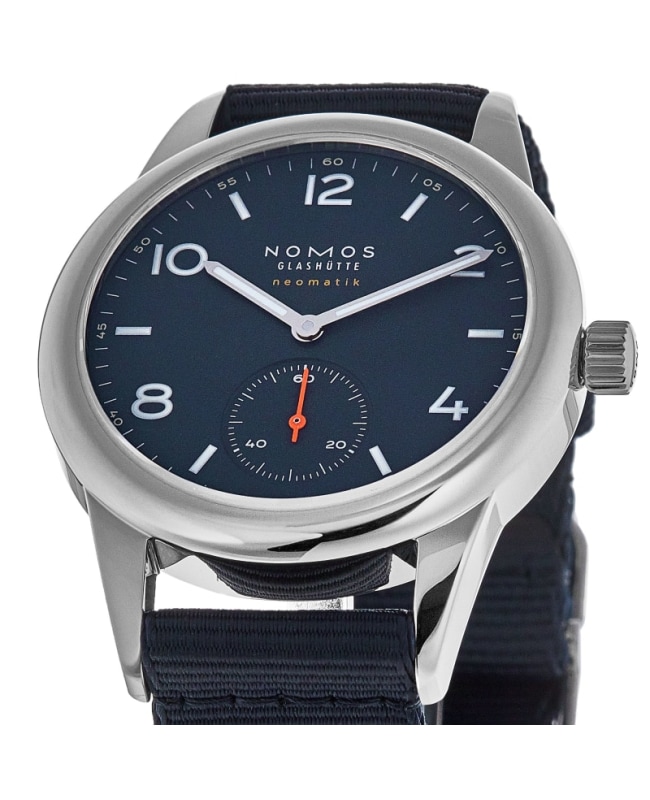 Nomos Glashutte Club Neomatik Atlantic Blue Dial Fabric Strap