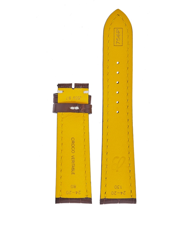 BREITLING イエローレザー腕時計ストラップ 22-20mm 6822601B-0B02-4B20-B020-