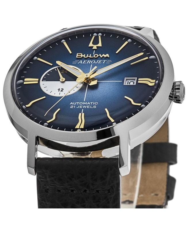 Leather Strap Bulova Classic Aerojet Bulova Aerojet Blue Sunray