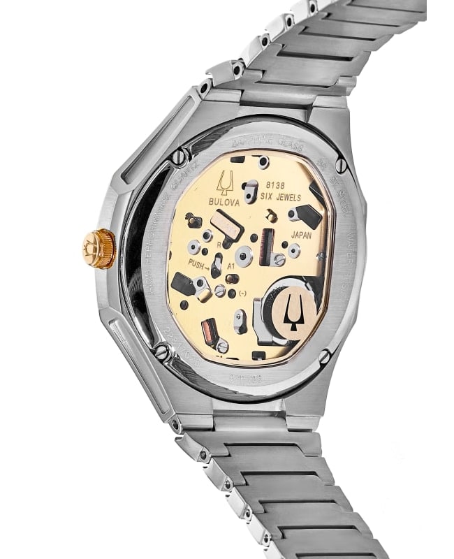 Bulova Curv White Diamond Dial Steel Women s Watch 98P182