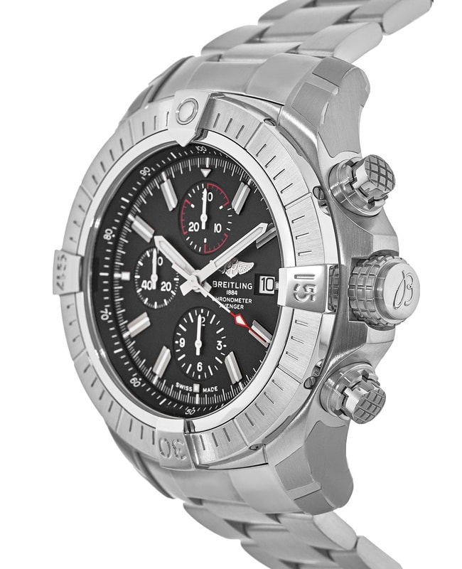 Breitling Avenger Super Avenger Chronograph 48 Black Dial Stainless Steel Men's Watch A13375101B1A1 2