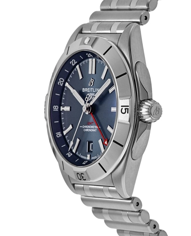Breitling Chronomat Automatic GMT 40 Blue Dial Stainless Steel Men's Watch A32398101C1A1 2
