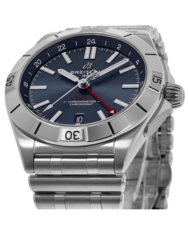 Breitling Chronomat Automatic GMT 40 Blue Dial Stainless Steel Men's Watch A32398101C1A1 3