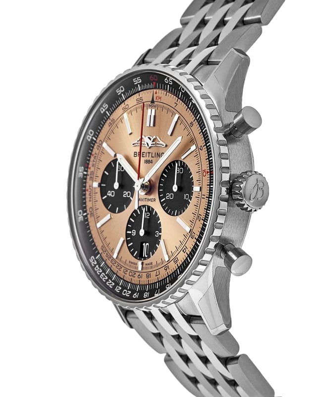 Breitling Navitimer B01 Chronograph 43 Copper Dial Stainless Steel Men's Watch AB0138241K1A1 3