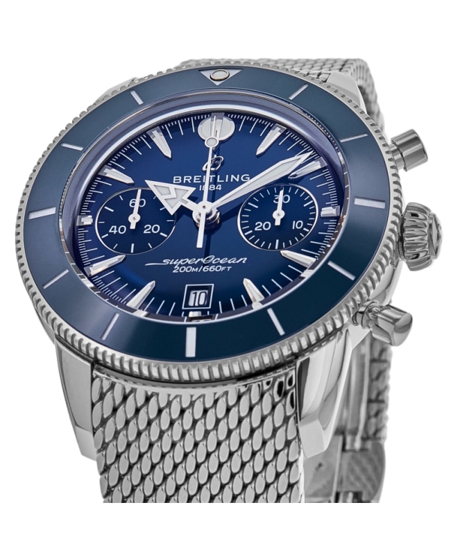 Breitling Superocean Heritage B01 Chronograph 42 Blue Dial Stainless Steel Men's Watch AB0156161C1A1 2