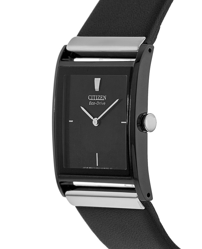 h*u様 CITIZEN Eco-Drive 電波時計 ブラックラバーベルト Citizen Axiom Eco-Drive Black Dial Black Leather Strap Men's