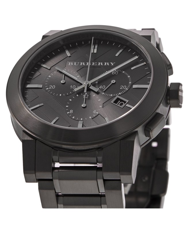 Burberry Men's Swiss Chronograph Gray Ion Steel 42mm Men's Watch BU9354