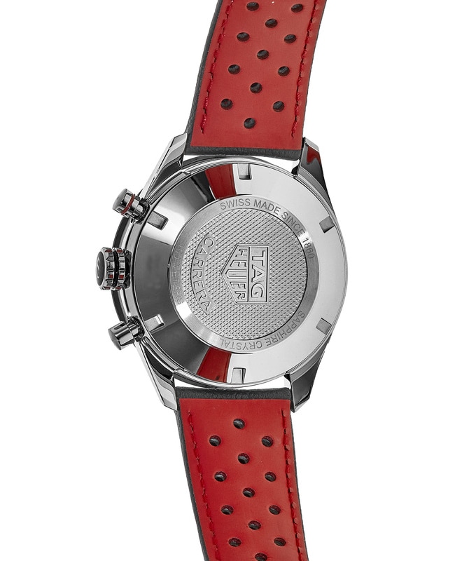 Tag Heuer Carrera Calibre 16 Chronograph Black Dial Leather Strap