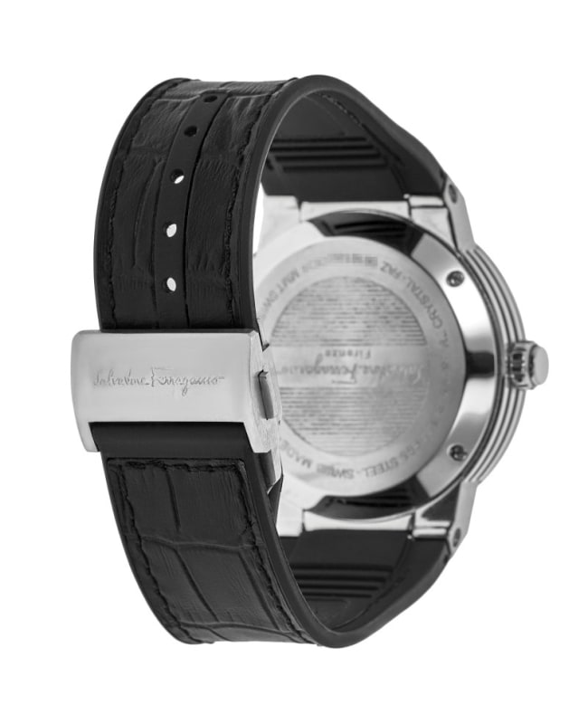 Salvatore Ferragamo F-80 Motion Grey Dial Leather Strap Salvatore Ferragamo F-80 Motion Grey Dial Leather Strap
