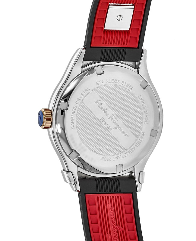 Salvatore Ferragamo 1898 Sport White Dial Rubber Strap Men's Salvatore Ferragamo 1898 Sport White Dial Rubber Strap Men's