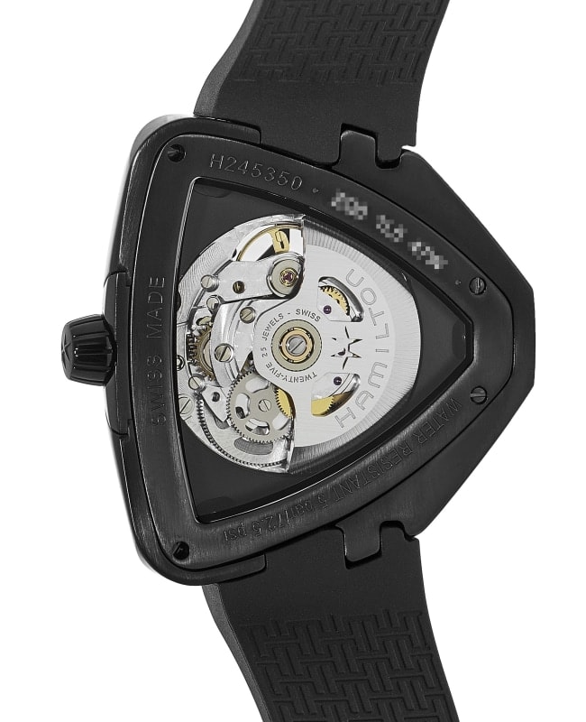 Hamilton Ventura Elvis80 Auto Black Skeleton Dial Rubber Hamilton Ventura Elvis80 Auto Black Skeleton Dial Rubber
