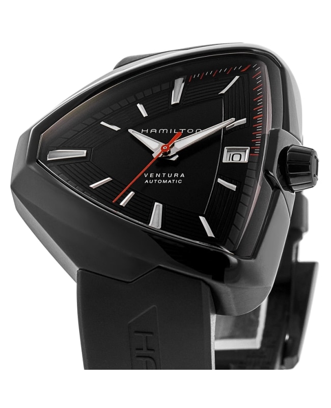 Hamilton Ventura Elvis80 Auto Black Dial Rubber Strap Men's