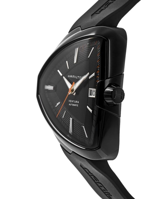 Hamilton Ventura Elvis80 Auto Black Dial Rubber Strap Men's