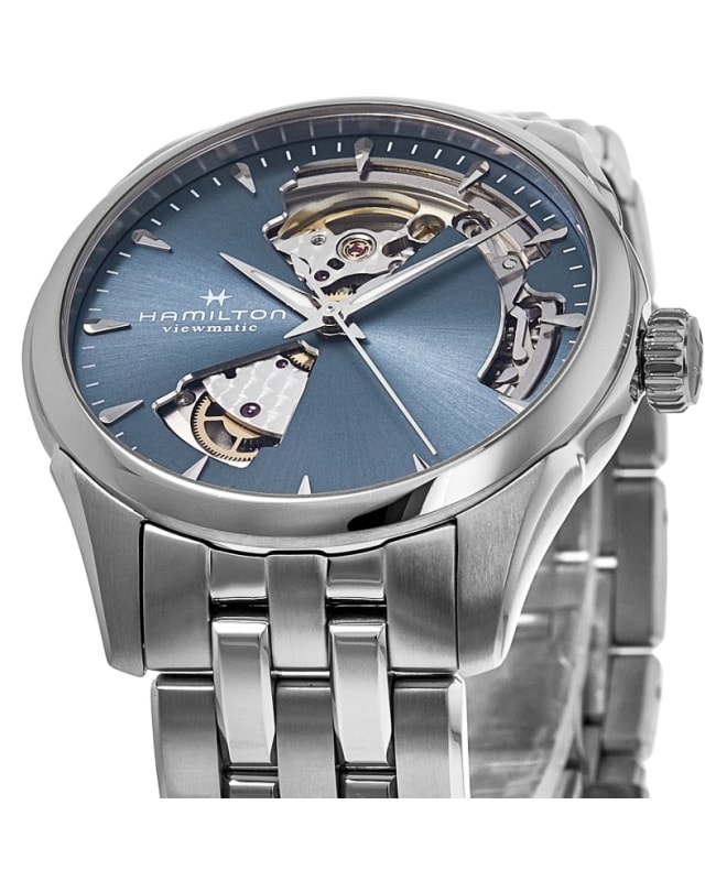 Hamilton Jazzmaster Open Heart Blue Dial Steel Men's Watch H32215140