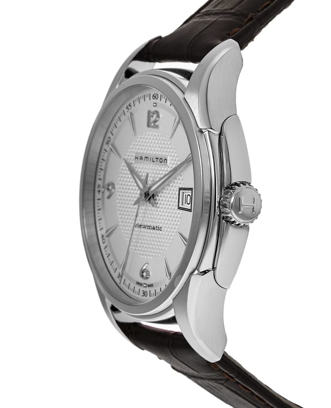 Hamilton Jazzmaster Viewmatic Auto Silver Dial Leather Strap Men's Watch  H32515555