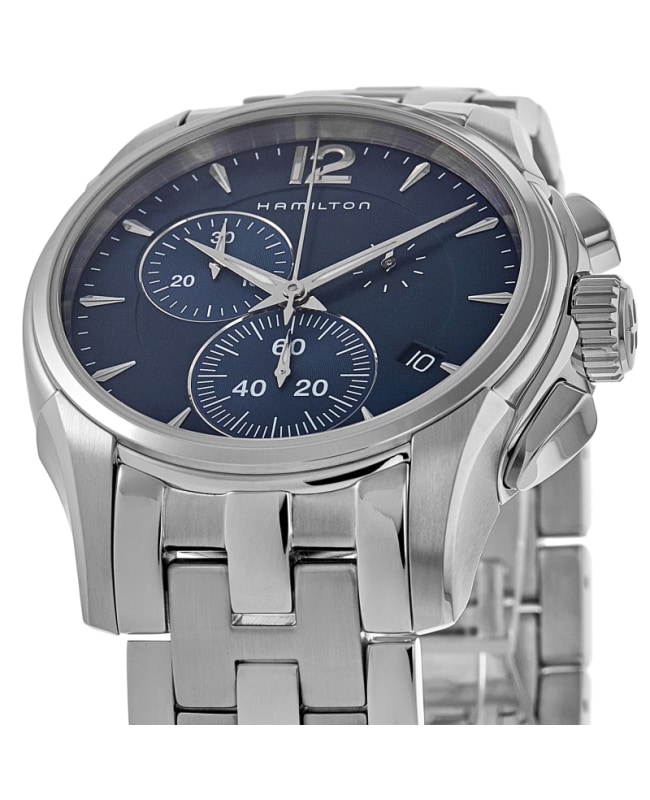 Hamilton Jazzmaster Chrono Quartz Blue Dial Stainless Steel