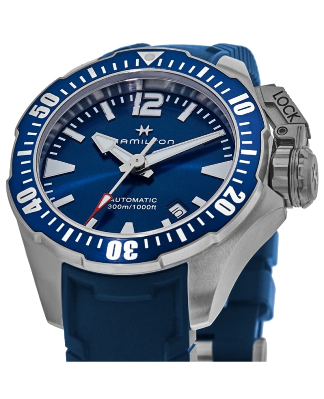 Hamilton Khaki Navy Frogman Auto Blue Dial Men s Watch H77705345