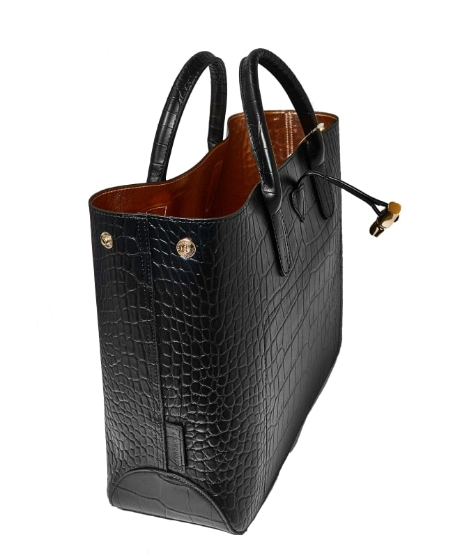 Longchamp Roseau Croc-Embossed Top-Handle Women's Tote Bag Longchamp Roseau Croc-Embossed Top-Handle Women's Tote Bag