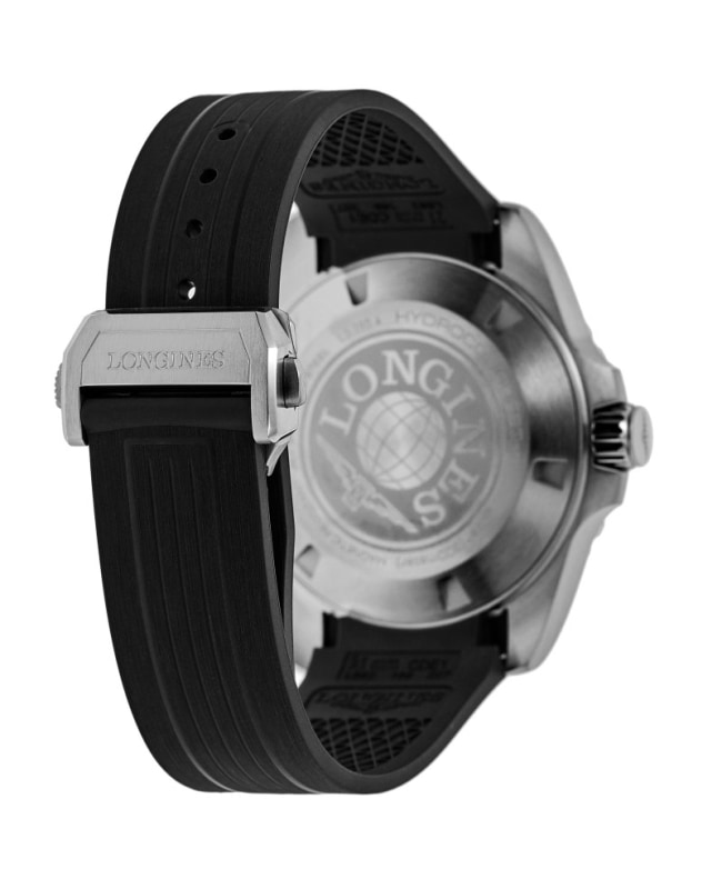 Longines HydroConquest GMT Black Dial Rubber Strap Men s Watch L3