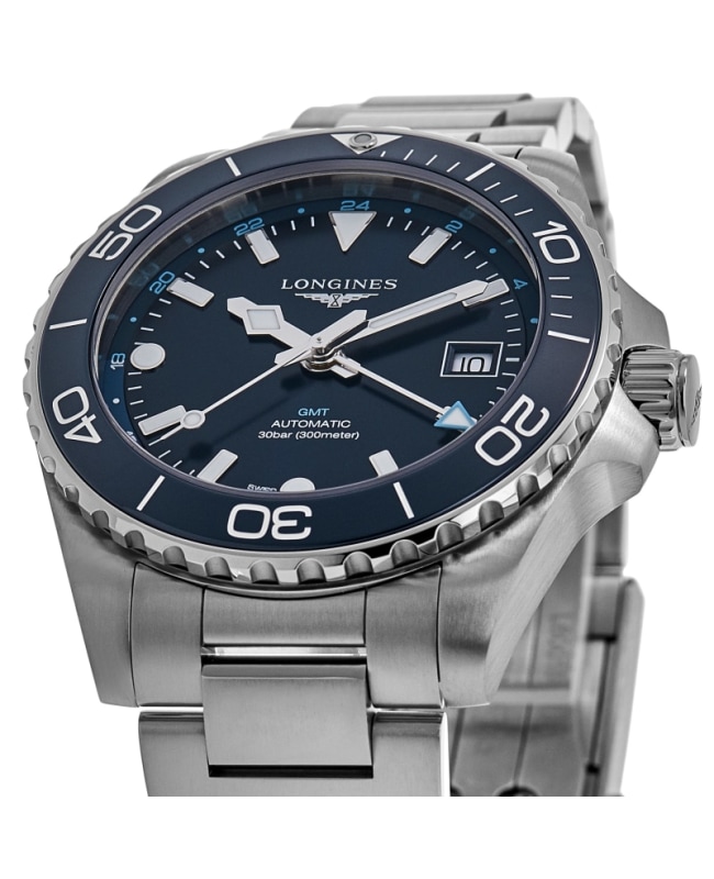 Longines HydroConquest GMT Blue Dial Stainless Steel Men's Watch L3.790.4.96.6 2