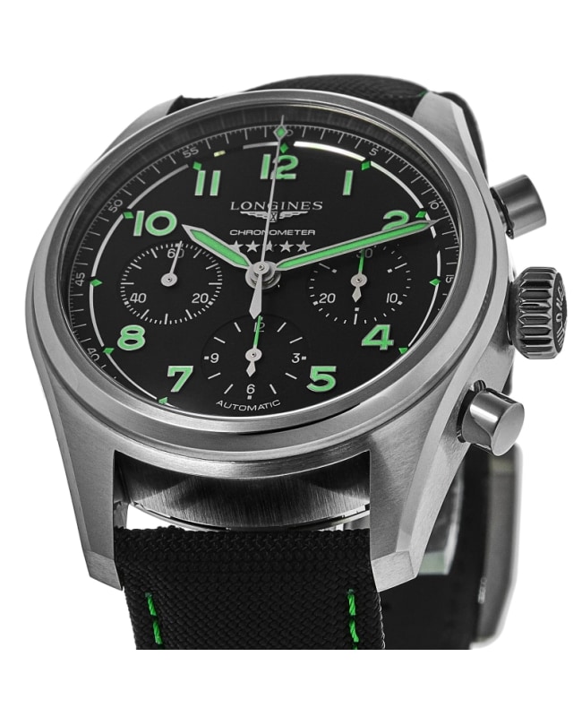 Longines Spirit Pioneer Edition Black Dial Fabric Strap