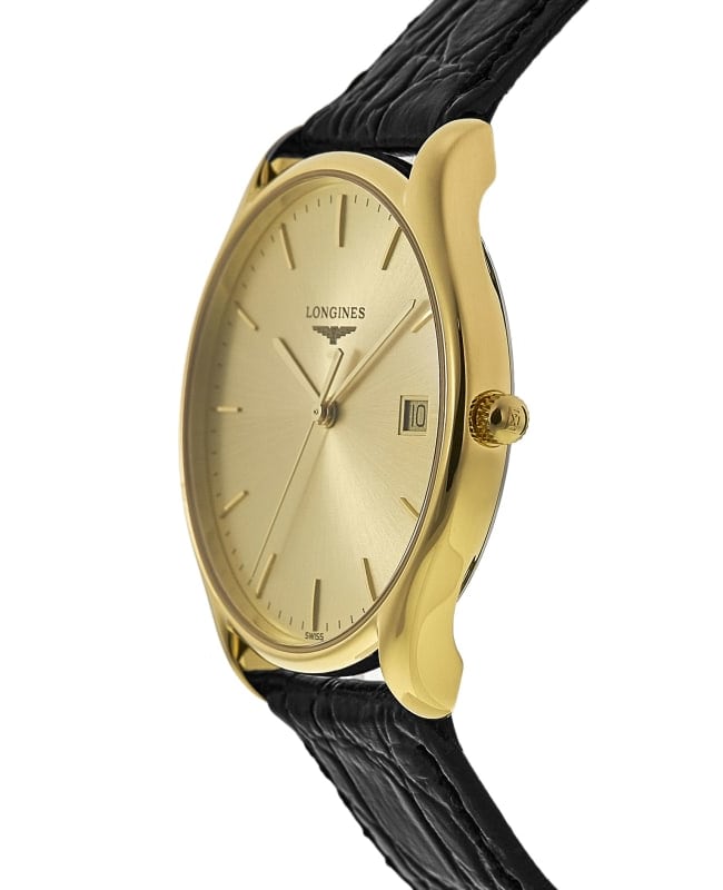 Longines Lyre Quartz Champagne Dial Leather Strap Unisex Watch L4.759.2.32.2