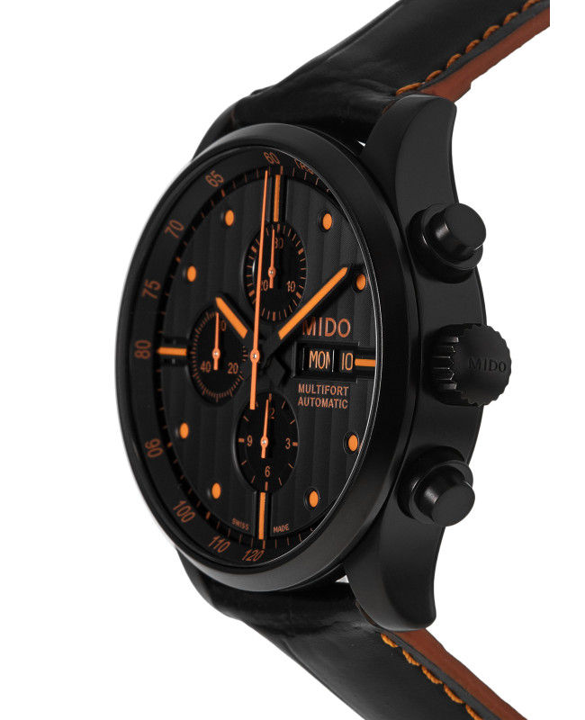 Mido Multifort Special Edition Black Dial Leather Strap Men's