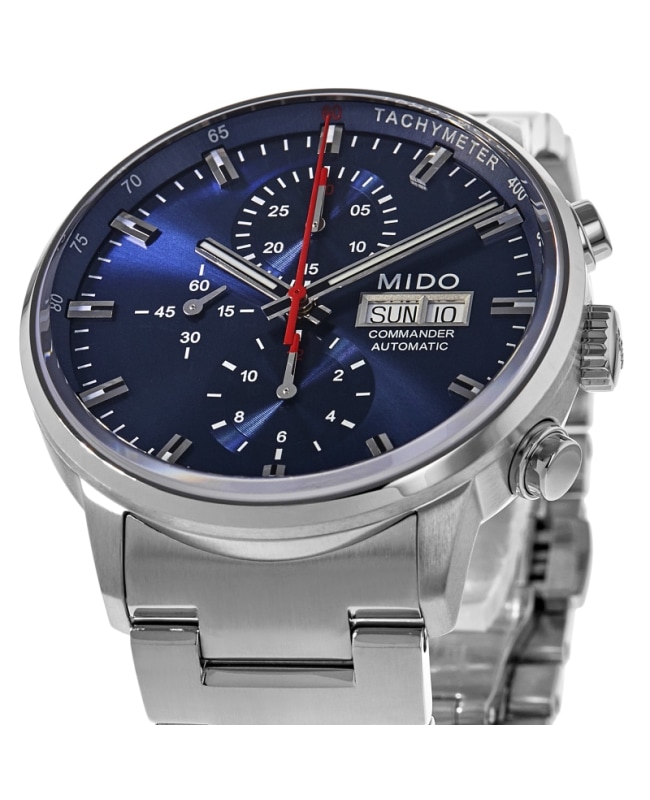 Mido Commander Chronograph Blue Dial Steel Men s Watch M016.414.11