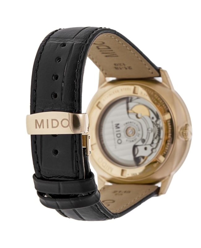 Mido Commander Gradient Black Dial Leather Strap Men's Watch M021