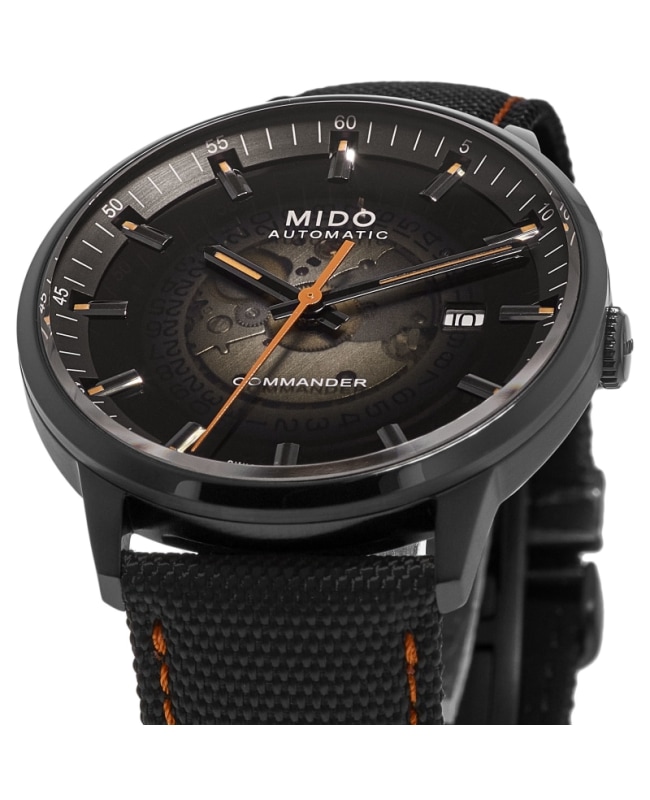 Mido Commander Gradient Black Dial Fabric Strap Men's Watch Mido Commander Gradient Black Dial Fabric Strap Men's Watch