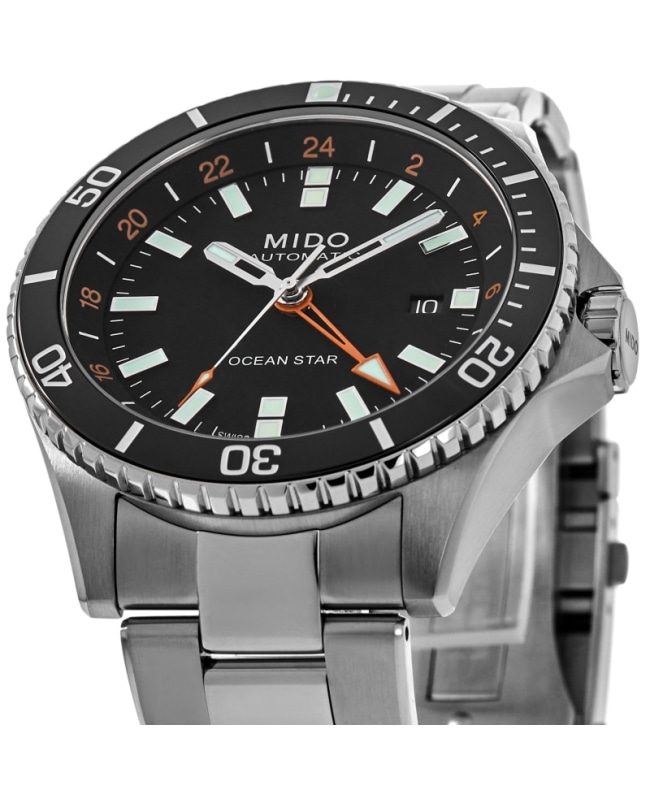 Mido Ocean Star GMT Black Dial Steel Men's Watch M026.629.11 Mido Ocean Star GMT Black Dial Steel Men's Watch M026.629.11