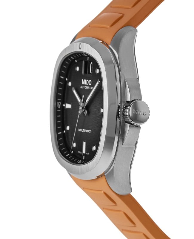 Mido Multifort TV Big Date Automatic Black Dial Orange Rubber